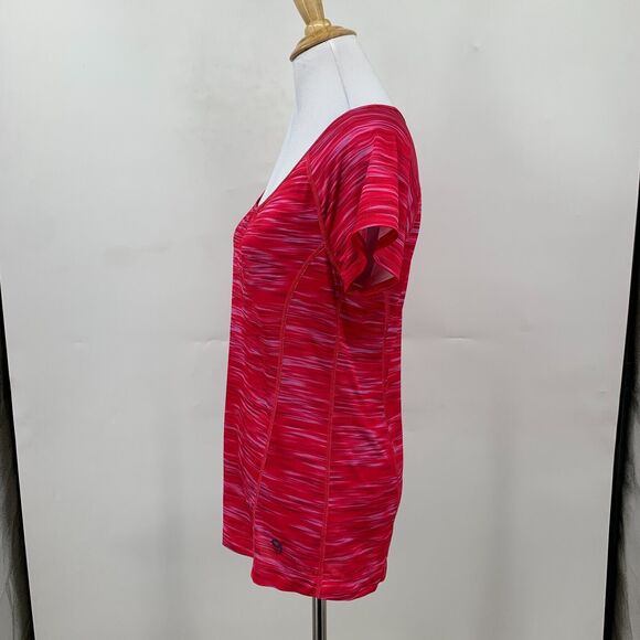 Mountain Hardwear T Shirt Womens S Pink Space Dye Wicked Electric Short Sleeve - Picture 4 of 13
